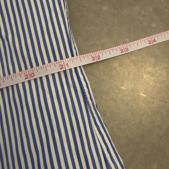 David Donahue Blue & White Striped Button-Up Shirt – Size 36/37 - Picture 12 of 12